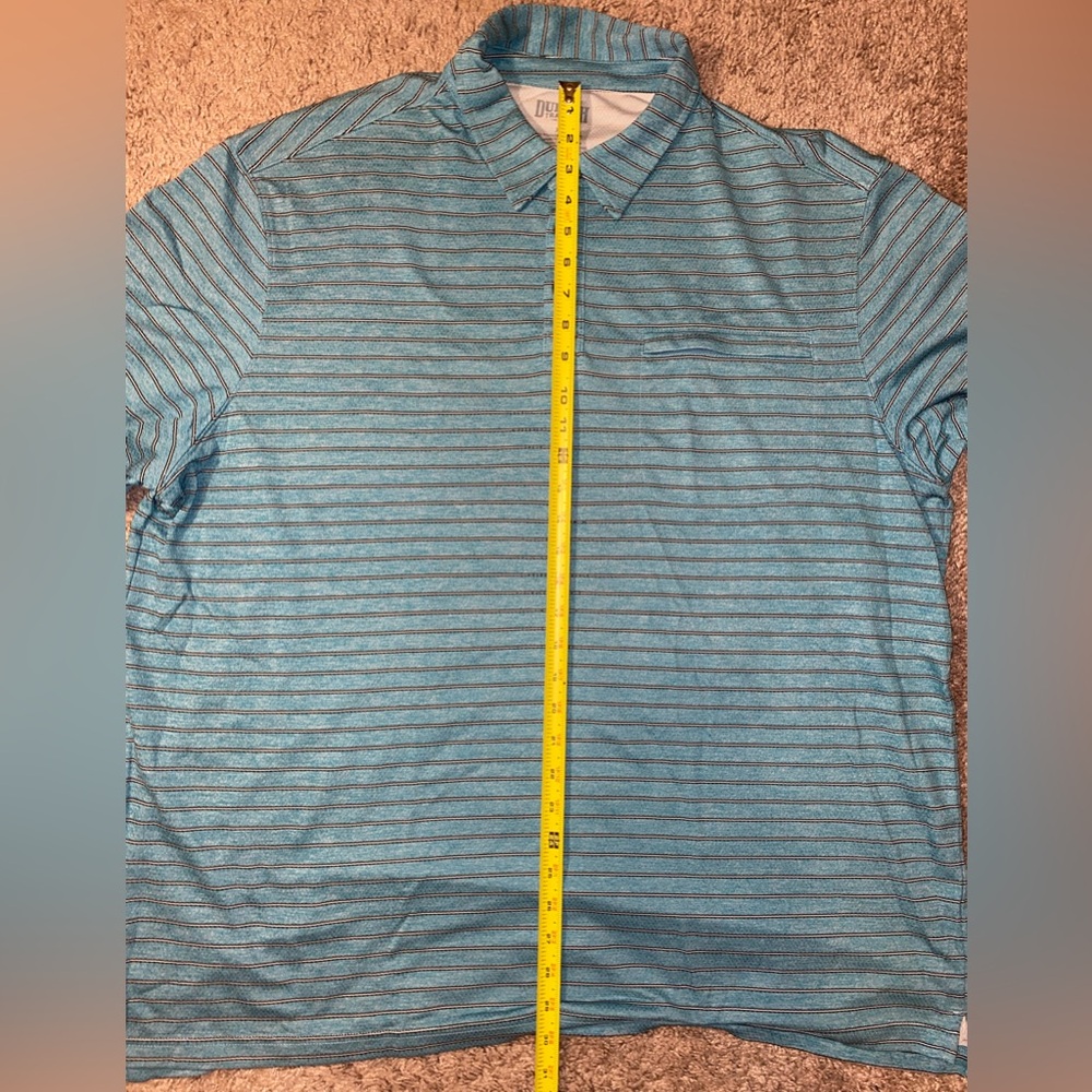 Duluth Trading Heavy Duty Work Polo Mens Size XL Beach Coastal Blue Green Shirt - Picture 5 of 9